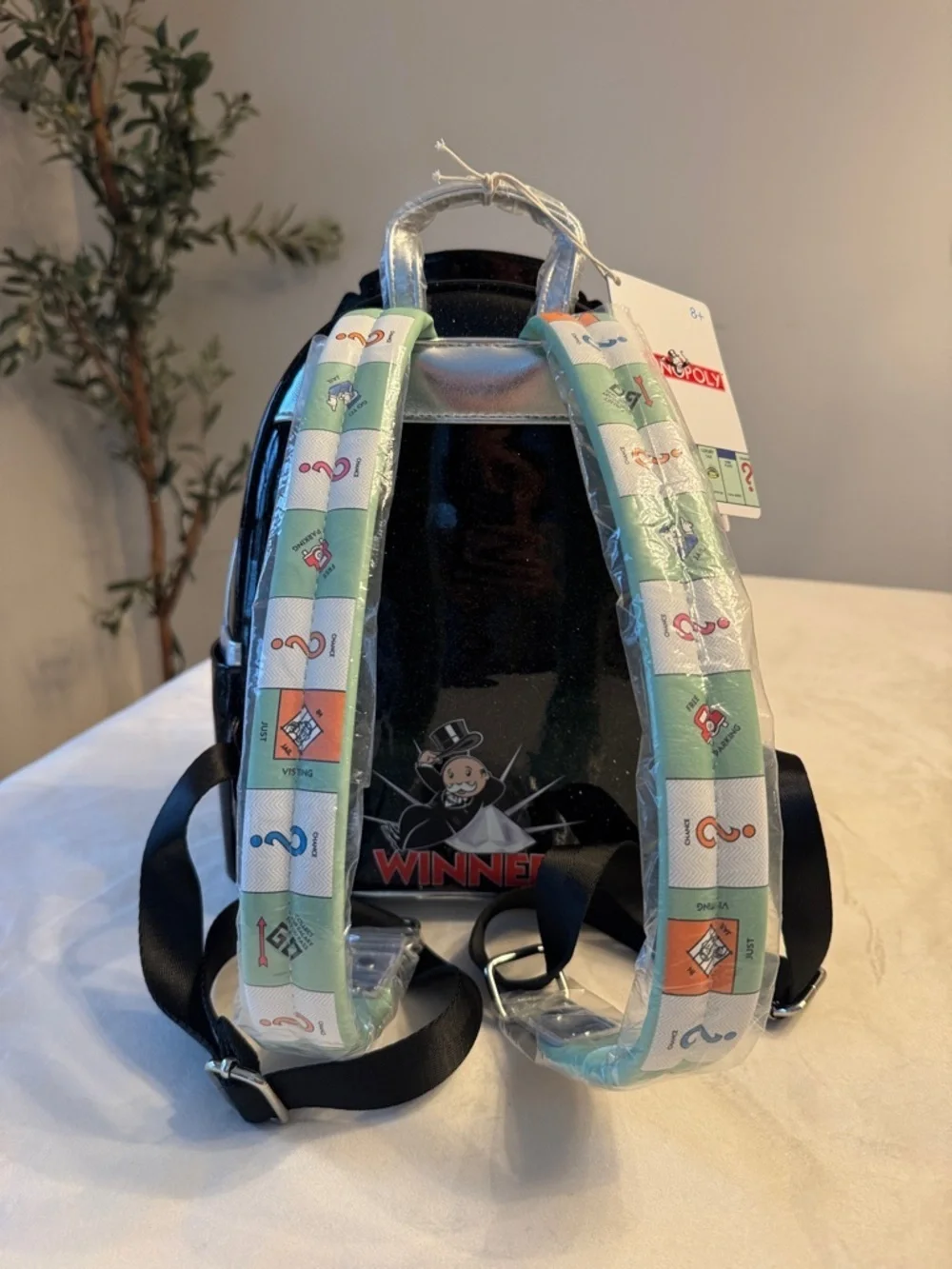 NWT! Loungefly Hasbro Monopoly Pennybags Mini Backpack 90th Anniversary!